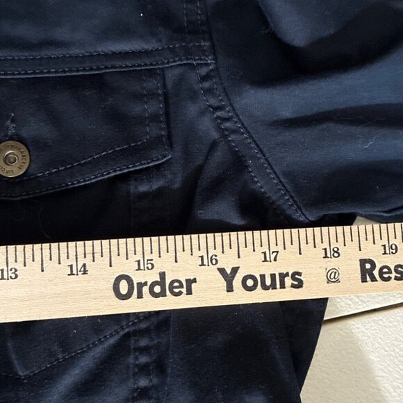 Liz Claiborne Jacket Womens Navy Blue Button-Up Cotton Blend Jacket Size S - Picture 6 of 7